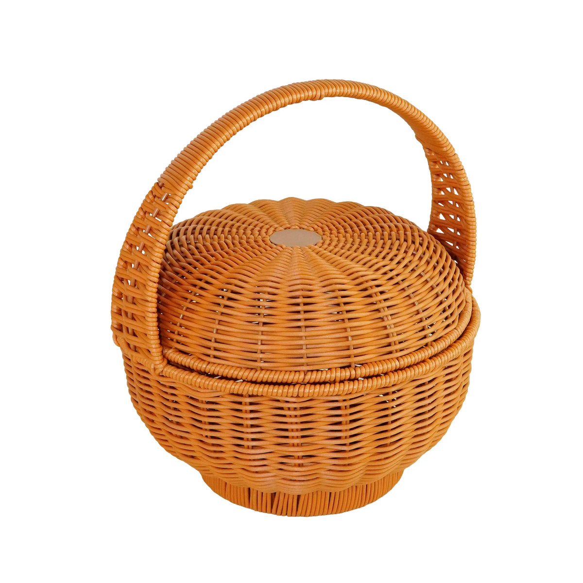 Storage Basket | Woven Natural Fiber & Sturdy Handle | 24 x 28 cm