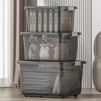 Storage Bin | Secure Latching Lid & Recessed Handle | Stackable Design