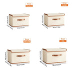 Storage Box | Foldable & Stackable | Leather Handles & Lid