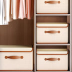 Storage Box | Foldable & Stackable | Leather Handles & Lid