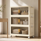 Storage Cabinet | Collapsible & Stackable | Rolling Wheels