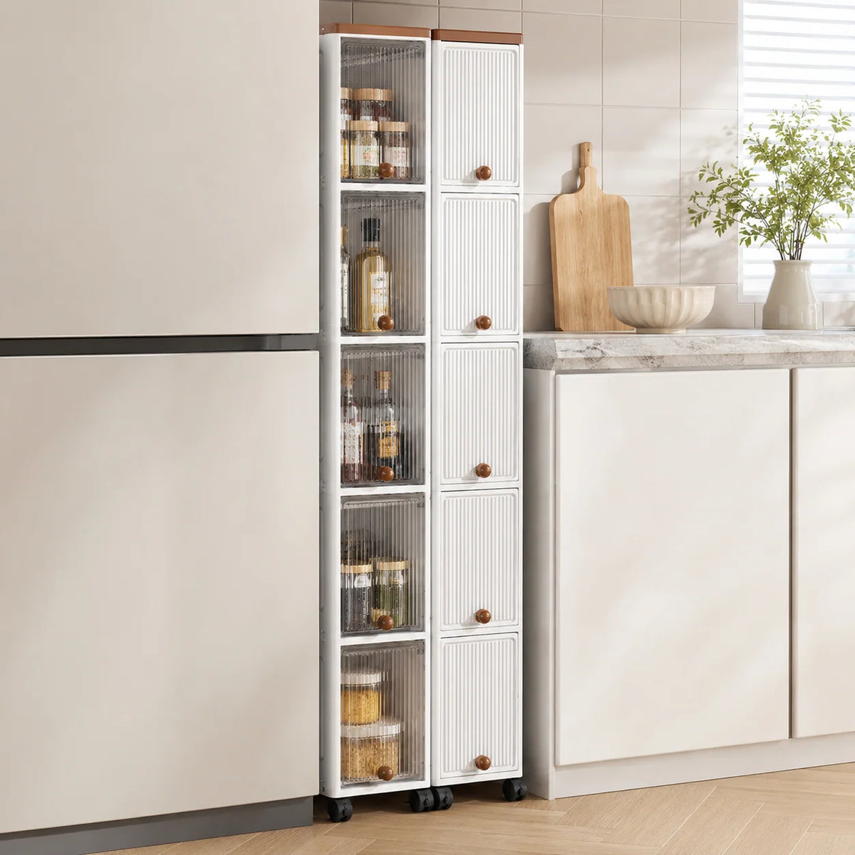 Storage Cart | Slim Rolling Pull-Out | 20 cm Wide