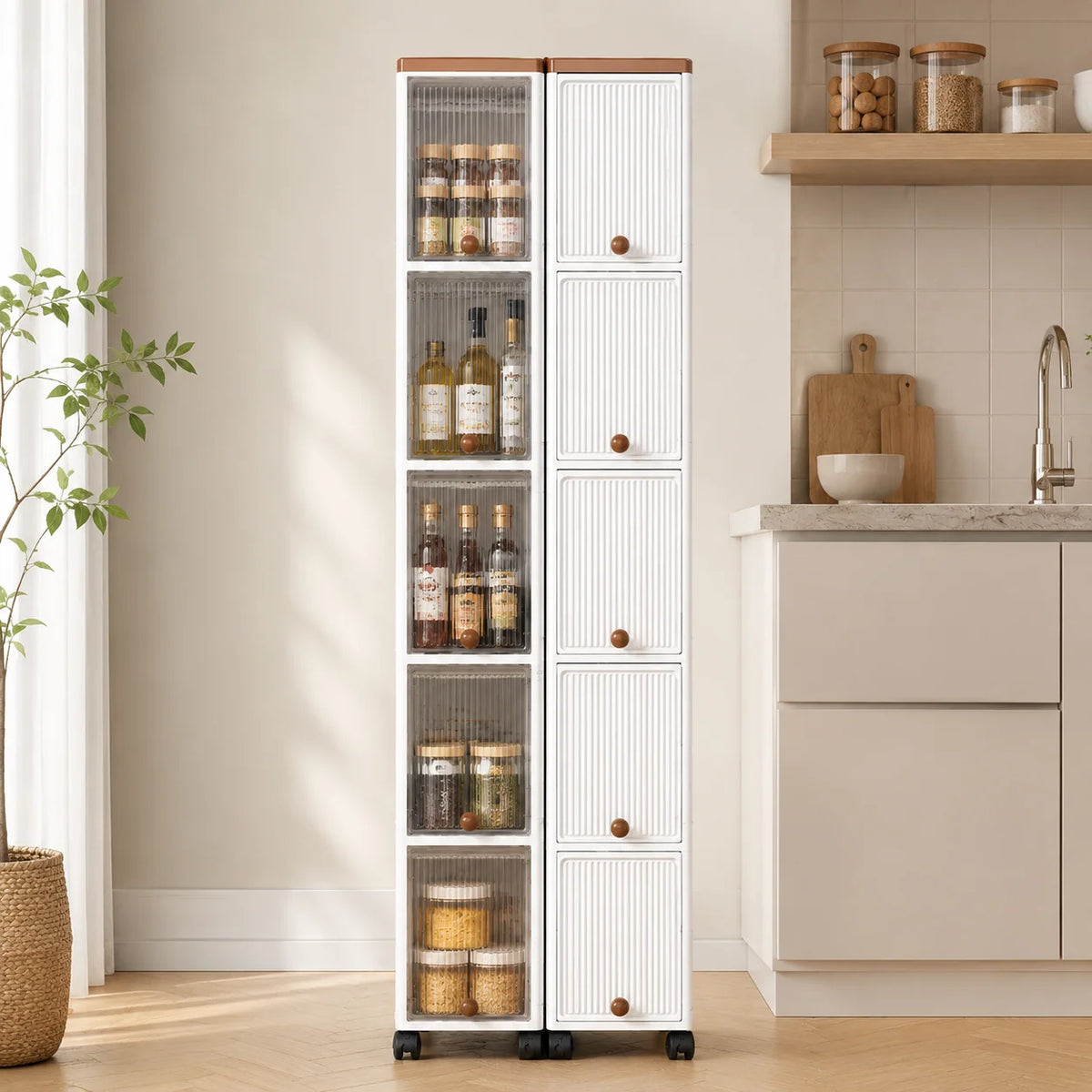 Storage Cart | Slim Rolling Pull-Out | 20 cm Wide