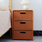 Storage Drawer Organizer | Natural Woven & Eco-Friendly | 3-Drawer