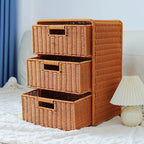 Storage Drawer Organizer | Natural Woven & Eco-Friendly | 3-Drawer