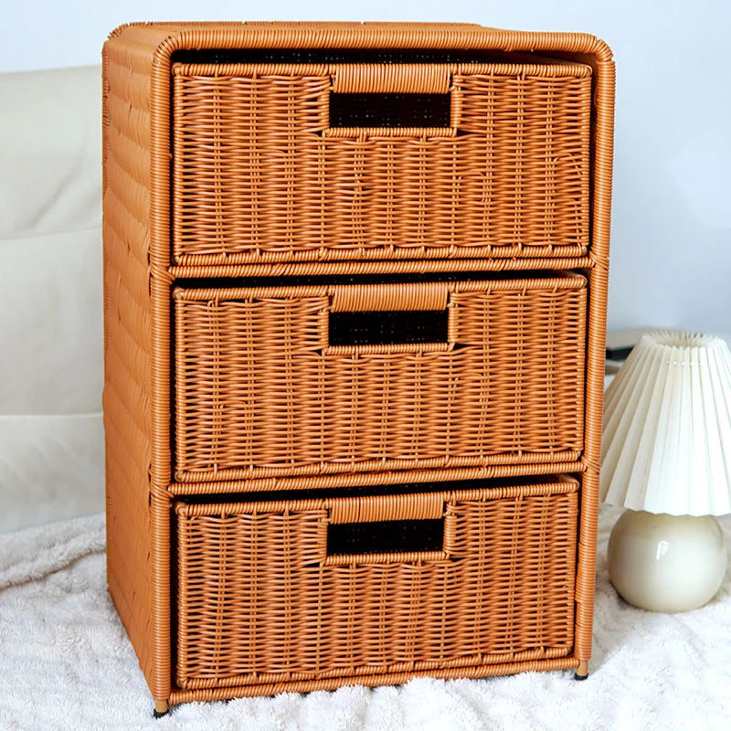 Storage Drawer Organizer | Natural Woven & Eco-Friendly | 3-Drawer