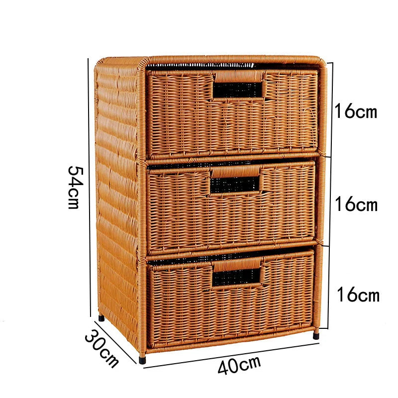 Storage Drawer Organizer | Natural Woven & Eco-Friendly | 3-Drawer