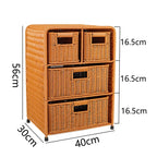Storage Drawer Organizer | Natural Woven & Eco-Friendly | 3-Drawer