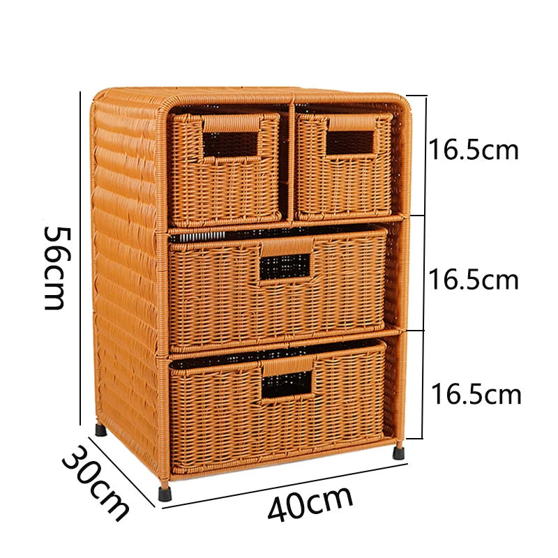 Storage Drawer Organizer | Natural Woven & Eco-Friendly | 3-Drawer