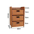 Storage Drawer Organizer | Natural Woven & Eco-Friendly | 3-Drawer