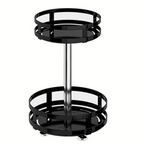 Storage Rack | 360° Rotation & Metal Frame | Adjustable Tiers
