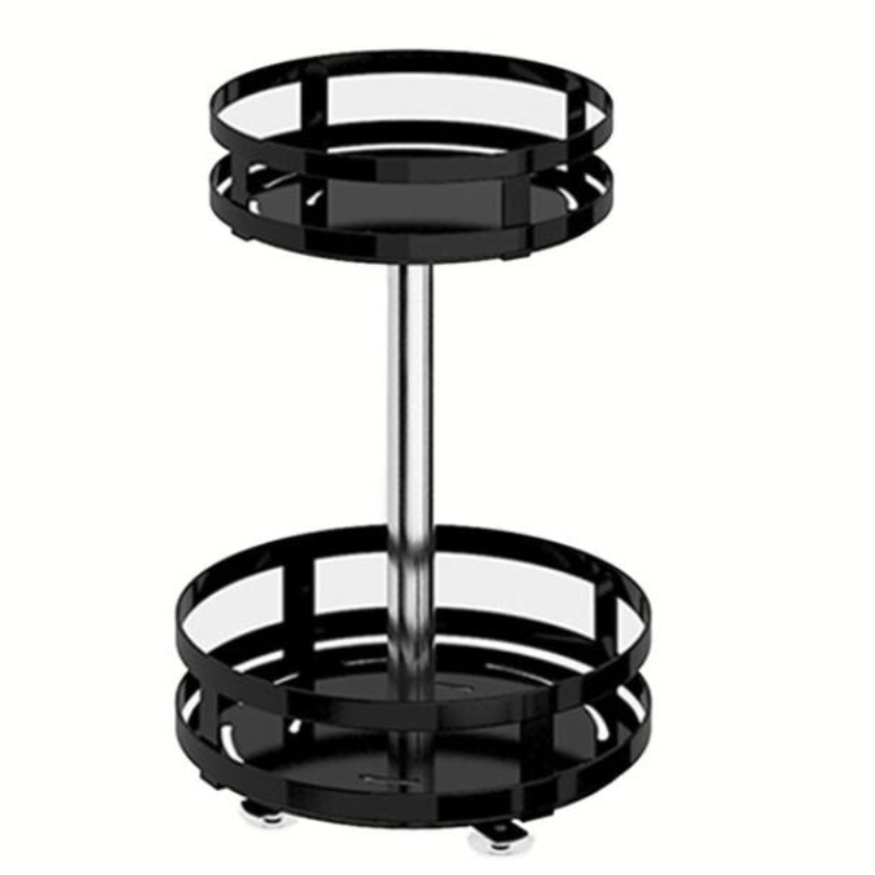 Storage Rack | 360° Rotation & Metal Frame | Adjustable Tiers