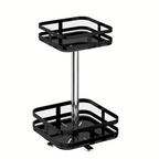 Storage Rack | 360° Rotation & Metal Frame | Adjustable Tiers