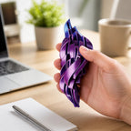 Stress Ball | Spiral Textured Silent Silicone | Diameter 5.4/7.4 cm