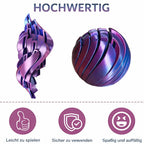 Stress Ball | Spiral Textured Silent Silicone | Diameter 5.4/7.4 cm