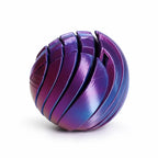 Stress Ball | Spiral Textured Silent Silicone | Diameter 5.4/7.4 cm