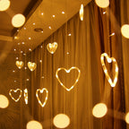 String Lights | Heart-Shaped Warm-White LEDs & Battery-Powered