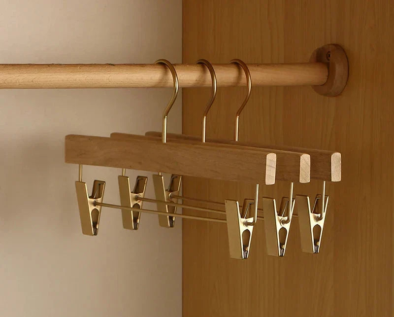 Suit & Trouser Hangers | Wide-Shoulder Camphor Wood | Set of 2