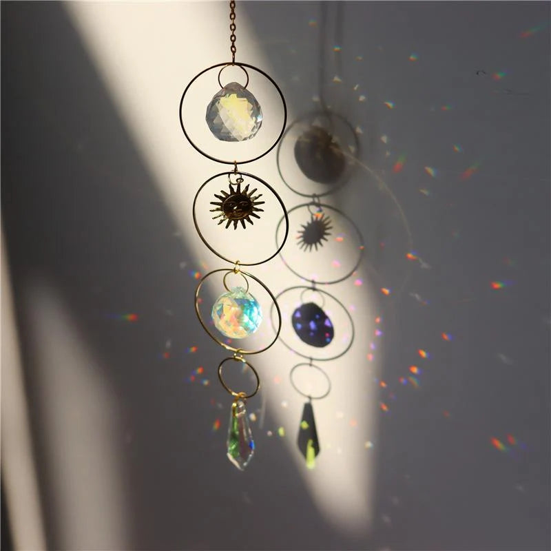Sun Catcher | Rainbow Crystal Prism & Copper Chain