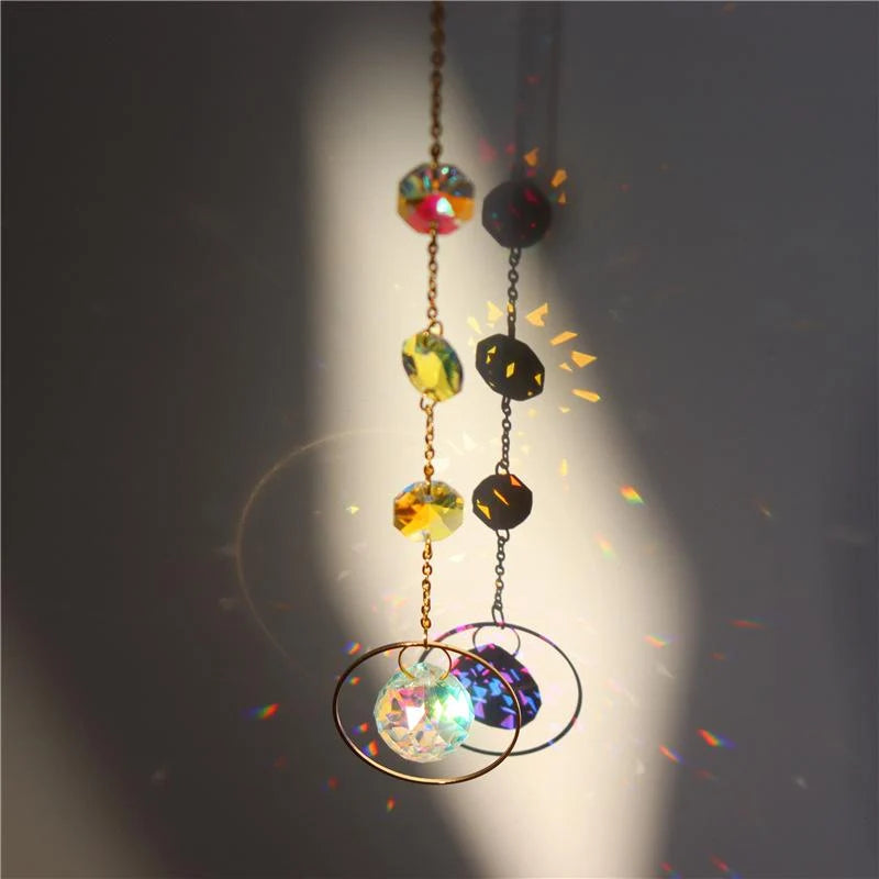 Sun Catcher | Rainbow Crystal Prism & Copper Chain