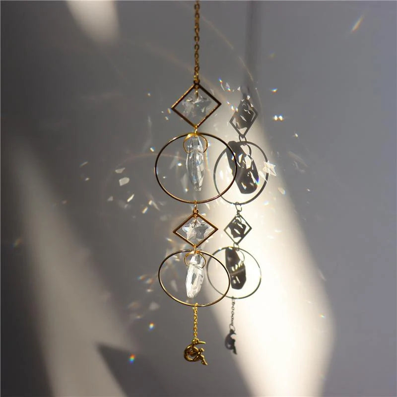 Sun Catcher | Rainbow Crystal Prism & Copper Chain