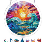 Sun Catcher | Shatterproof Acrylic & UV-Resistant | Ocean-Inspired Mosaic