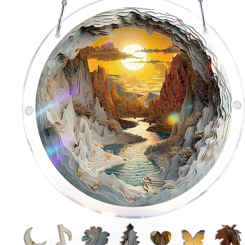 Sun Catcher | Shatterproof Acrylic & UV-Resistant | Ocean-Inspired Mosaic