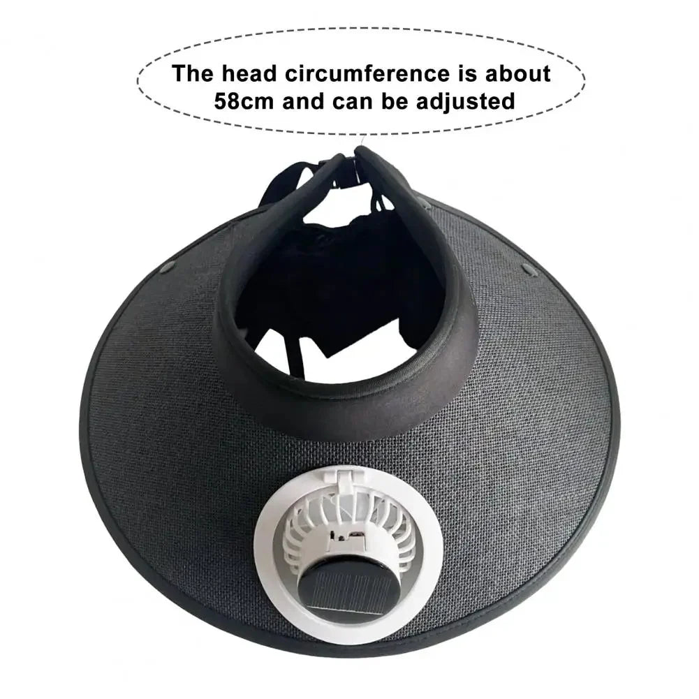 Sun Hat | Solar-Powered Fan & Wide Brim