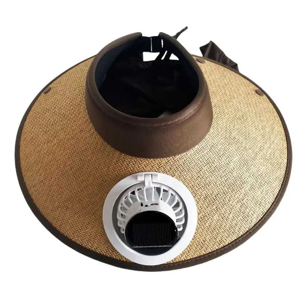 Sun Hat | Solar-Powered Fan & Wide Brim