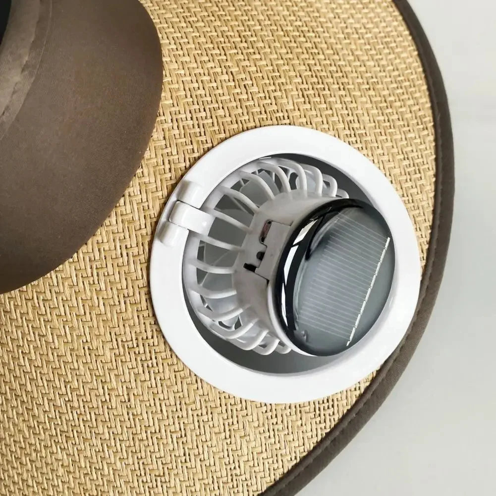 Sun Hat | Solar-Powered Fan & Wide Brim