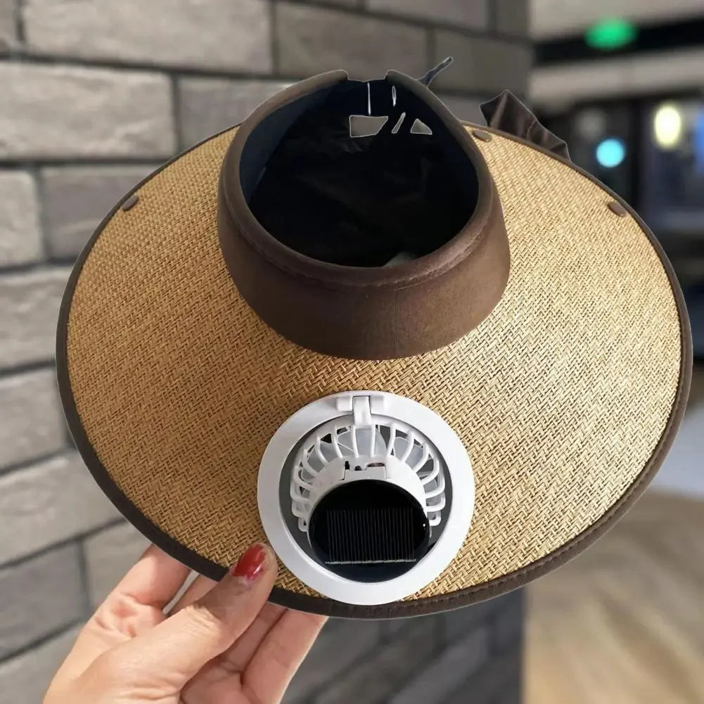 Sun Hat | Solar-Powered Fan & Wide Brim