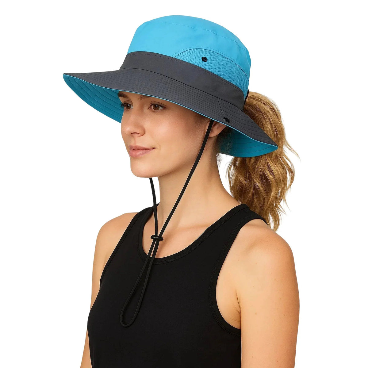 Sun Hat | UV Protection & Breathable | Foldable With Ponytail Opening