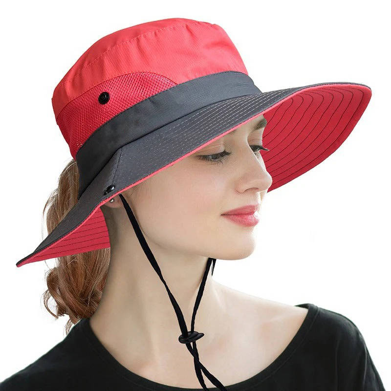 Sun Hat | UV Protection & Breathable | Foldable With Ponytail Opening
