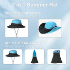Sun Hat | UV Protection & Breathable | Foldable With Ponytail Opening