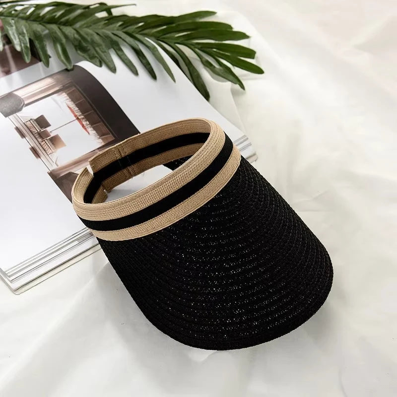 Sun Visor Hat | Straw Wide Brim & UV Protection
