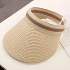 Sun Visor Hat | Straw Wide Brim & UV Protection