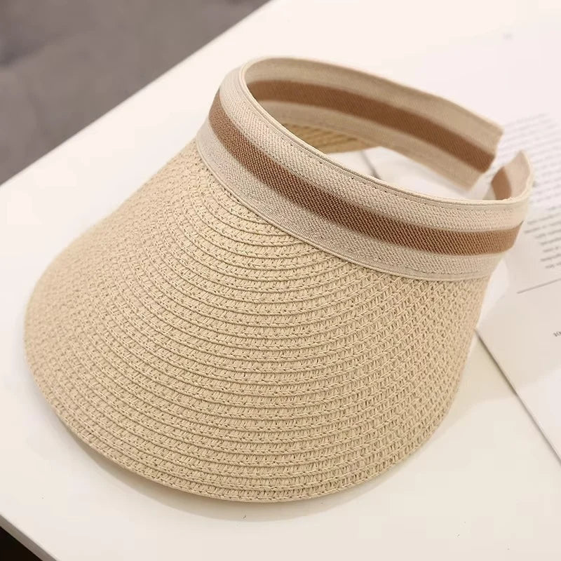 Sun Visor Hat | Straw Wide Brim & UV Protection