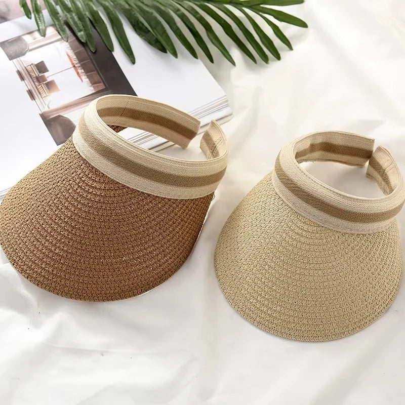 Sun Visor Hat | Straw Wide Brim & UV Protection