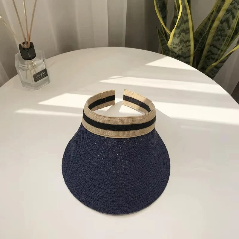 Sun Visor Hat | Straw Wide Brim & UV Protection