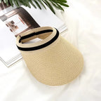 Sun Visor Hat | Straw Wide Brim & UV Protection