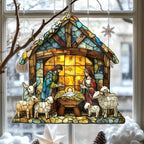 Suncatcher | Nativity Silhouette & Light-Reflective | 4 x 4 In