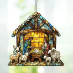Suncatcher | Nativity Silhouette & Light-Reflective | 4 x 4 In
