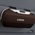 Sunglasses Case | Sun Visor Clip & One-Hand Opening | Microfiber Lined