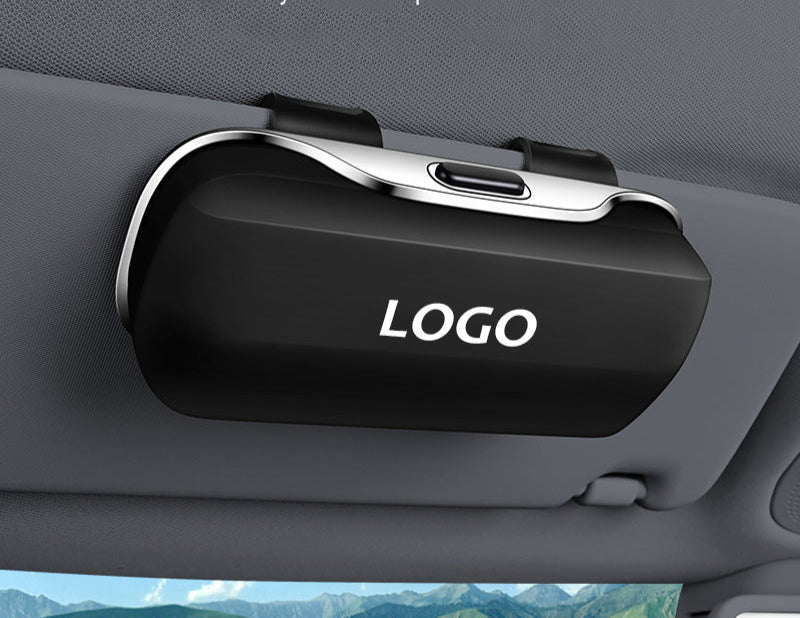 Sunglasses Case | Sun Visor Clip & One-Hand Opening | Microfiber Lined