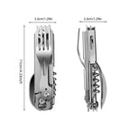 Survival Multitool Card | Stainless Steel Saw & Cutlery | Pocket-Sized