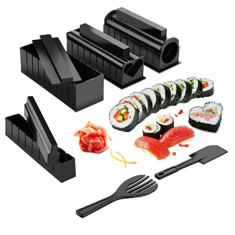 Sushi Making Kit | BPA-Free & Non-Stick Molds | 10-Piece Set