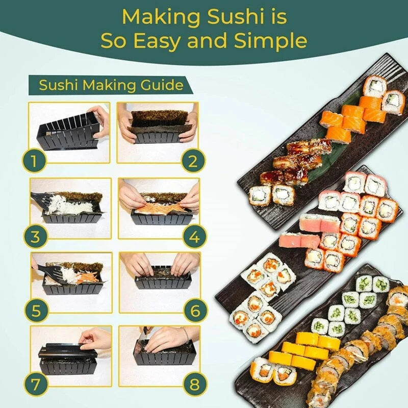 Sushi Making Kit | BPA-Free & Non-Stick Molds | 10-Piece Set