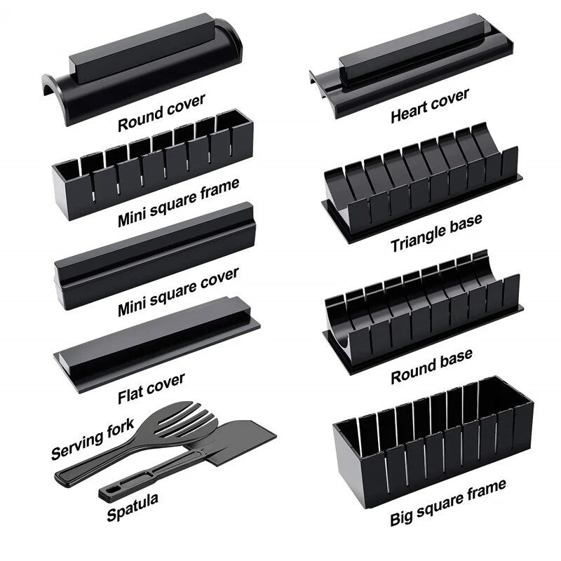 Sushi Making Kit | BPA-Free & Non-Stick Molds | 10-Piece Set