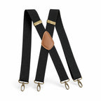 Suspenders | X-Back Adjustable & Lightweight | 4 Removable Clips