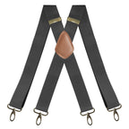 Suspenders | X-Back Adjustable & Lightweight | 4 Removable Clips